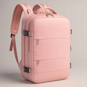 Large-capacity waterproof Oxford backpack with multiple compartments and air-pillow straps – TravelPro Oxford Backpack by Jewellar