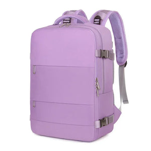 Large-capacity waterproof Oxford backpack with multiple compartments and air-pillow straps – TravelPro Oxford Backpack by Jewellar