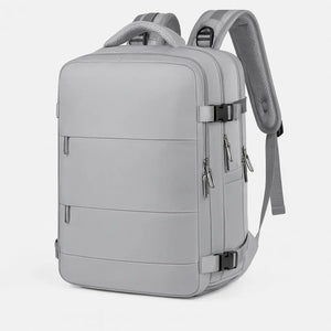 Large-capacity waterproof Oxford backpack with multiple compartments and air-pillow straps – TravelPro Oxford Backpack by Jewellar