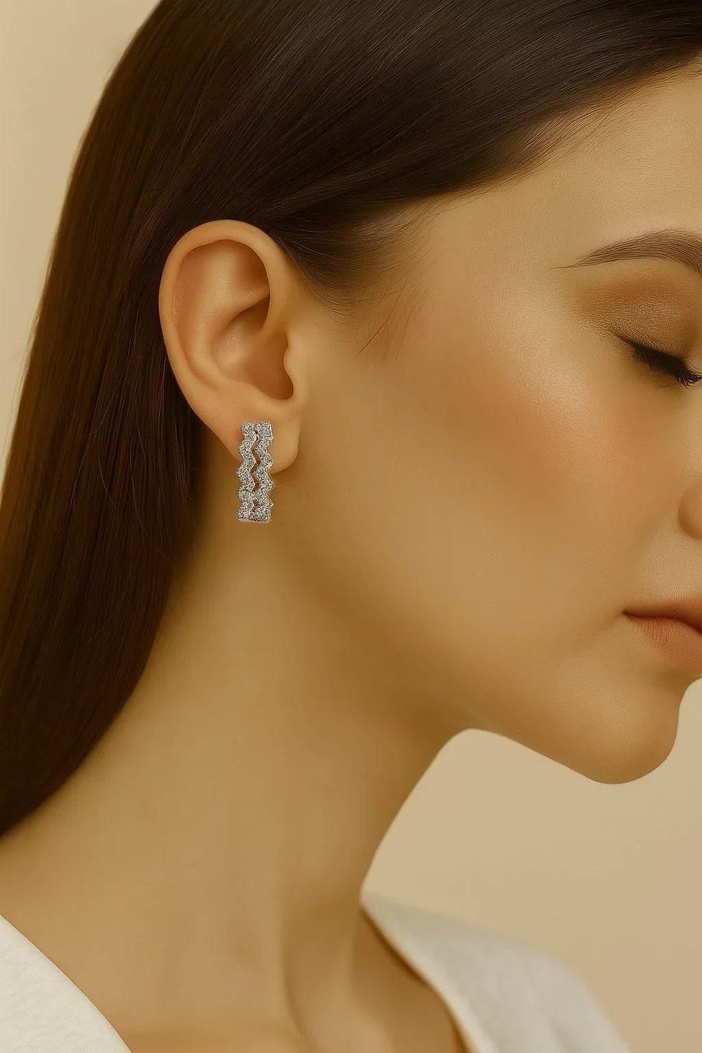 Twist Charm – 925 Sterling Silver Mini Hoop Earrings - Jewellar