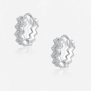 Twist Charm – 925 Sterling Silver Mini Hoop Earrings - Jewellar