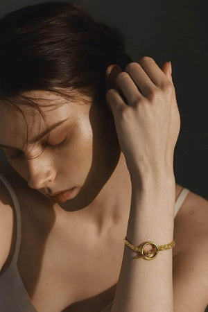 Twista Luxe – 925 Silver Diamond-Accent Twist Chain Bracelet - Jewellar