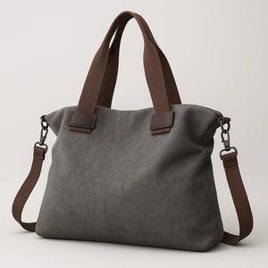 Solid color canvas crossbody tote bag with shoulder strap and zipper closure – UrbanCanvas Crossbody by Jewellar