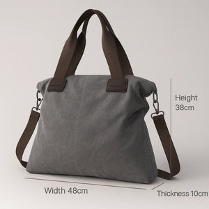 Solid color canvas crossbody tote bag with shoulder strap and zipper closure – UrbanCanvas Crossbody by Jewellar