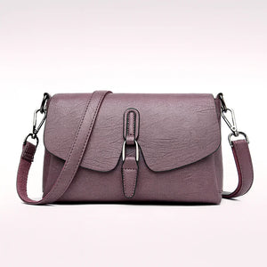 Retro-style PU leather crossbody shoulder bag with flap cover – Veloria Crossbody by Jewellar