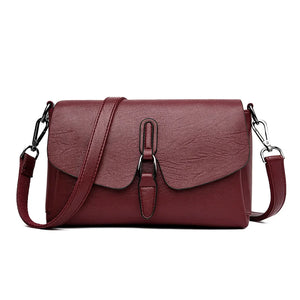 Retro-style PU leather crossbody shoulder bag with flap cover – Veloria Crossbody by Jewellar