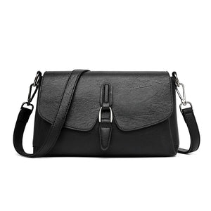 Retro-style PU leather crossbody shoulder bag with flap cover – Veloria Crossbody by Jewellar