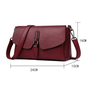 Retro-style PU leather crossbody shoulder bag with flap cover – Veloria Crossbody by Jewellar