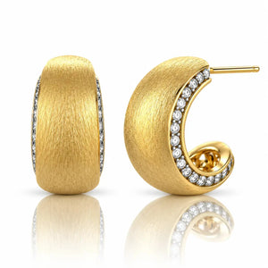 Velvet Arc Huggies - 18K Gold Plated