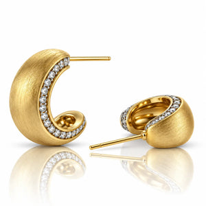 Velvet Arc Huggies - 18K Gold Plated