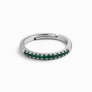 Verdant Loop – 925 Sterling Silver Overlapping Diamond Ring - Jewellar
