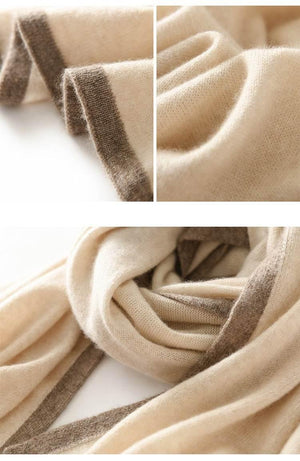 Vienna Knit – Color-Blocked Cashmere Jacquard Scarf - Jewellar