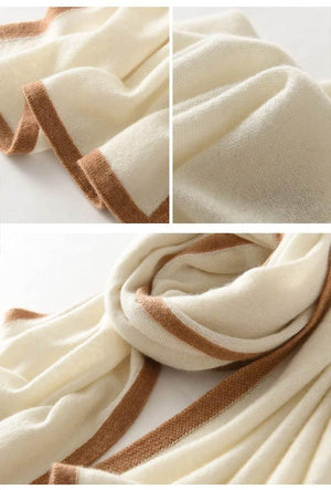 Vienna Knit – Color-Blocked Cashmere Jacquard Scarf - Jewellar