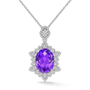Violet Crown – 925 Silver Amethyst Pendant - Jewellar
