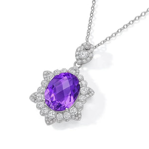 Violet Crown – 925 Silver Amethyst Pendant - Jewellar