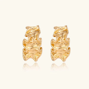 Wave Flow Hoops – 18K Gold Plated Jewellar