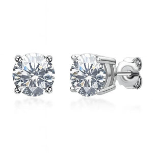 Éclat Moissanite – 18K Gold Stud Earrings - Jewellar