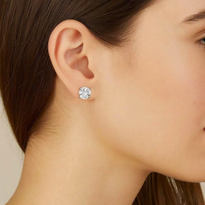 Éclat Moissanite – 18K Gold Stud Earrings - Jewellar