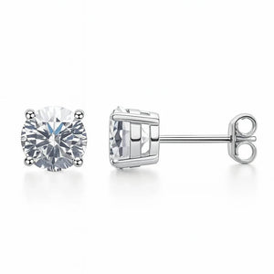 Éclat Moissanite – 18K Gold Stud Earrings - Jewellar
