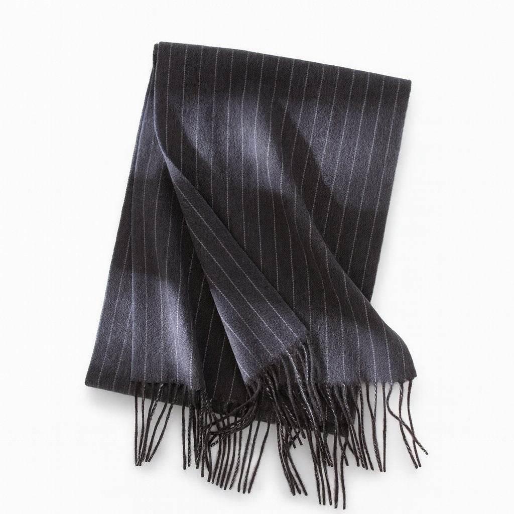Éline Stripe – Wool Striped Long Scarf Shawl - Jewellar