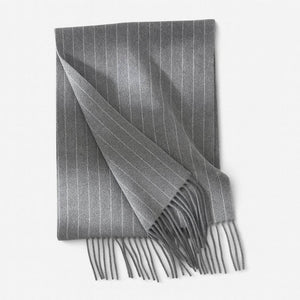 Éline Stripe – Wool Striped Long Scarf Shawl - Jewellar