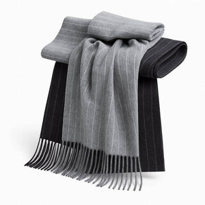 Éline Stripe – Wool Striped Long Scarf Shawl - Jewellar