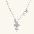 Divine Grace White Gold Cross Layered Necklace Jewellar
