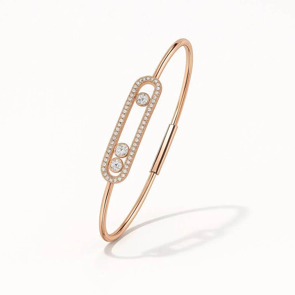 Aria Move – 925 Silver Diamond Accent Bracelet - Jewellar