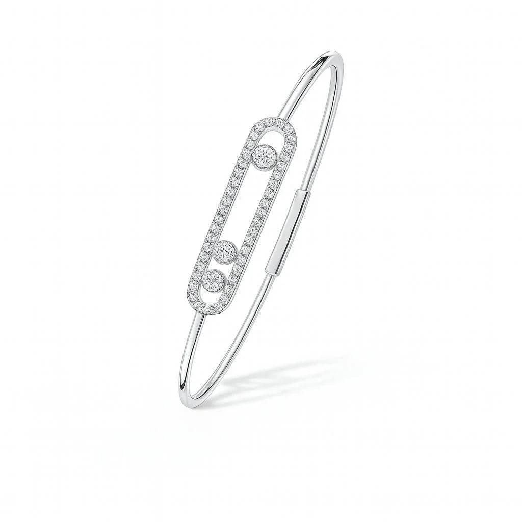 Aria Move – 925 Silver Diamond Accent Bracelet - Jewellar