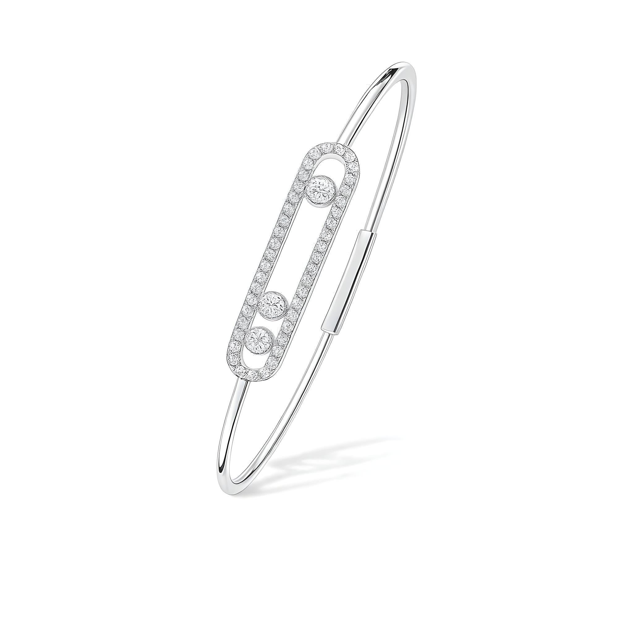 Aria Move – 925 Silver Diamond Accent Bracelet - Jewellar