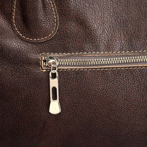 Aurelia – Genuine leather brown crossbody shoulder bag with polyester-cotton lining, stylish and durable