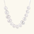 Pearl necklace on a white background