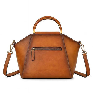 Aurelia Totem – Embossed Leather Top Handle Tote Bag - Jewellar