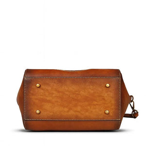 Aurelia Totem – Embossed Leather Top Handle Tote Bag - Jewellar