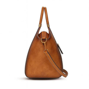 Aurelia Totem – Embossed Leather Top Handle Tote Bag - Jewellar