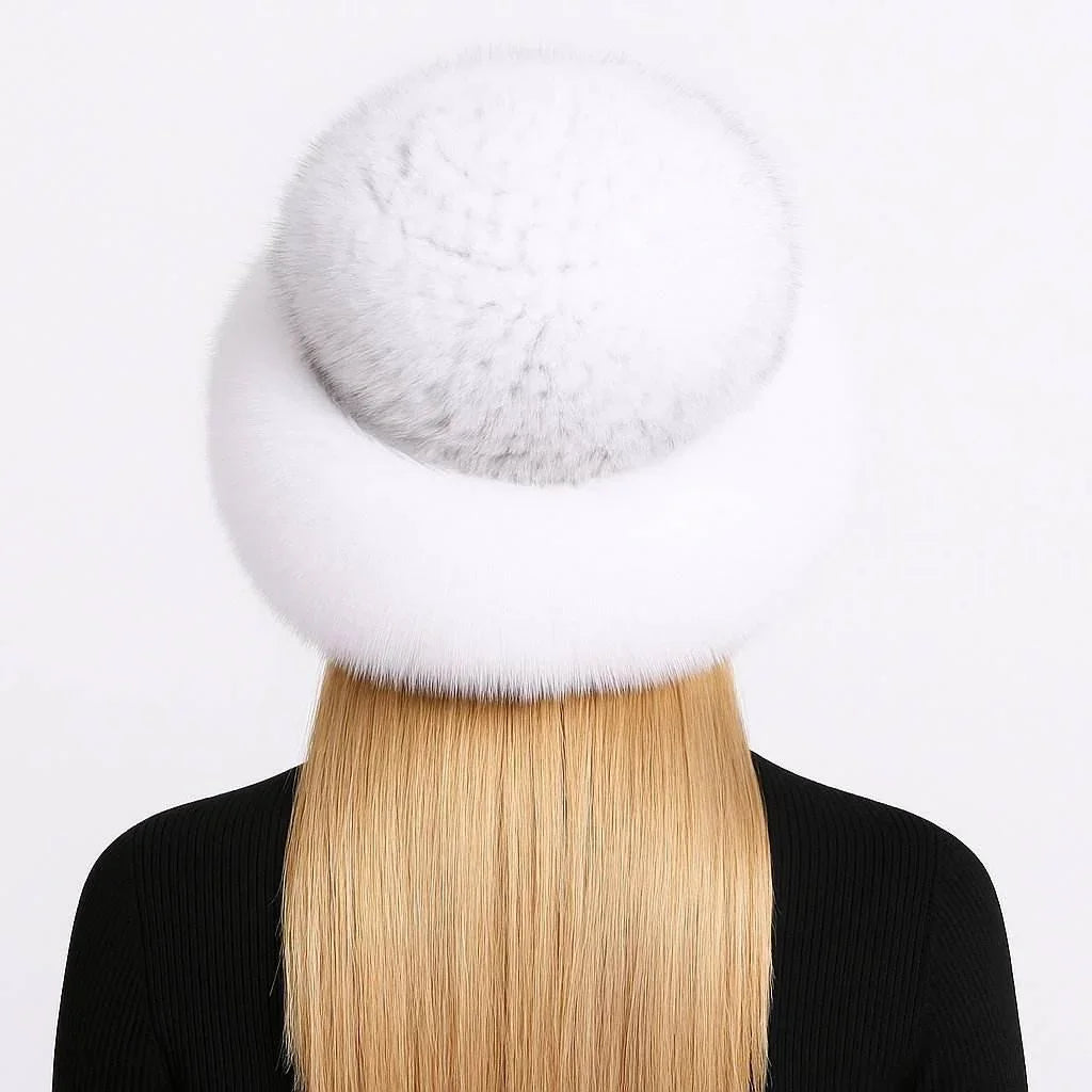 Aurora – Braided Mink & Fox Fur Winter Hat - Jewellar