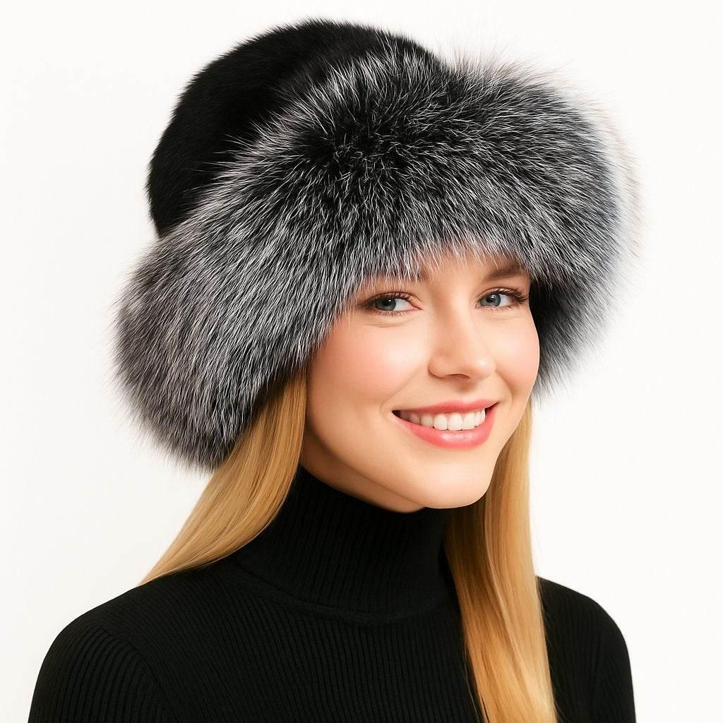 Aurora – Braided Mink & Fox Fur Winter Hat - Jewellar