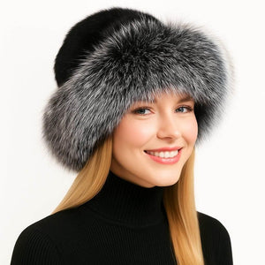 Aurora – Braided Mink & Fox Fur Winter Hat - Jewellar