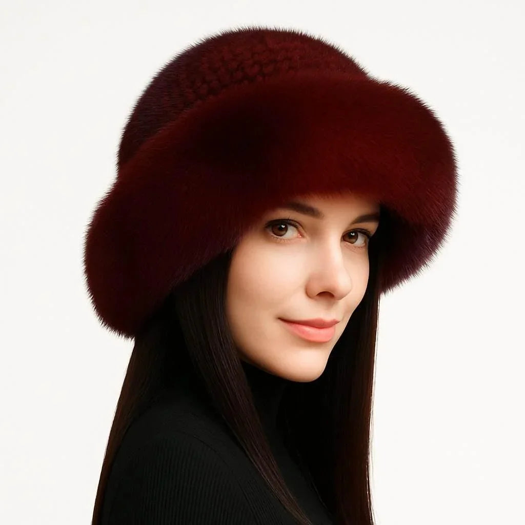Aurora – Braided Mink & Fox Fur Winter Hat - Jewellar