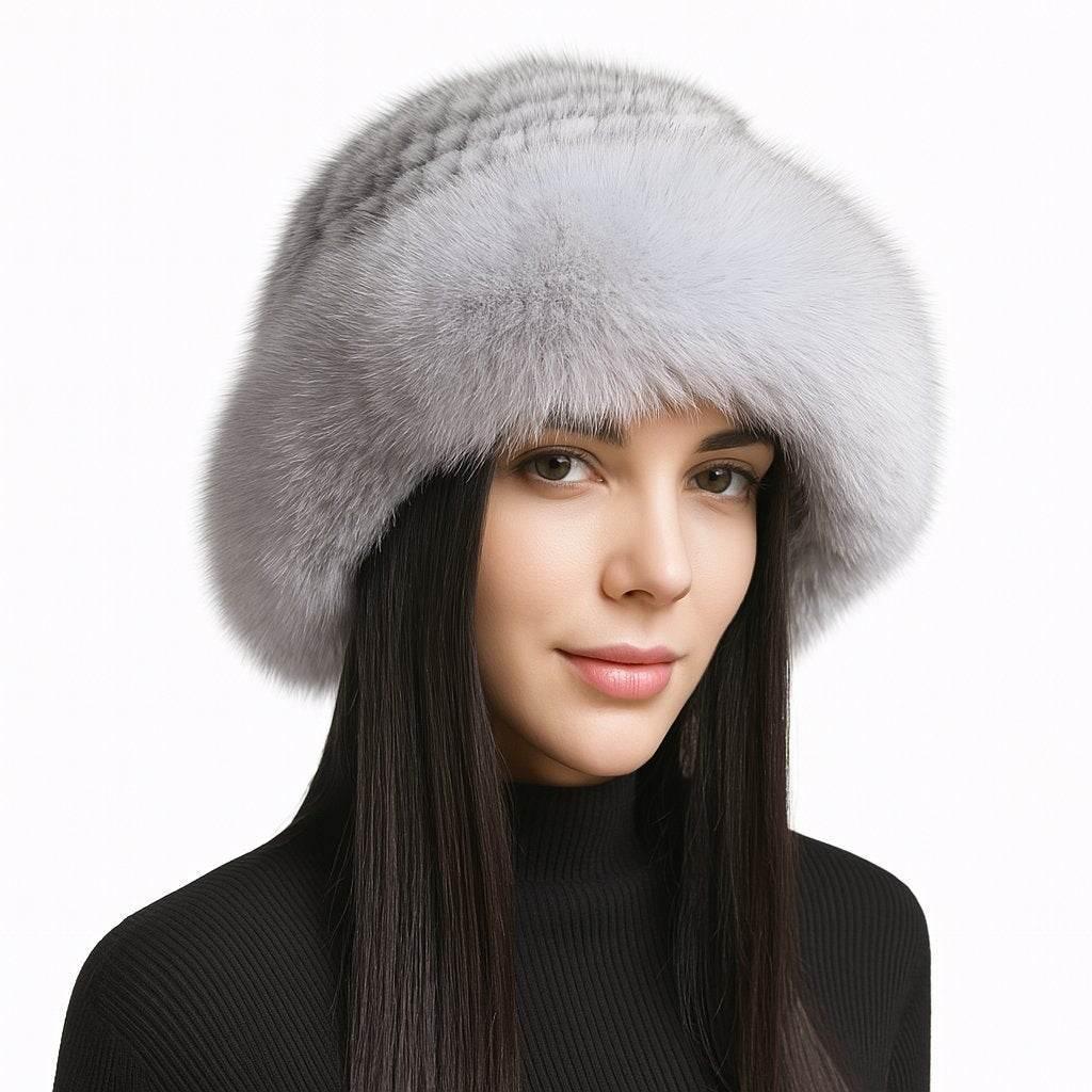 Aurora – Braided Mink & Fox Fur Winter Hat - Jewellar