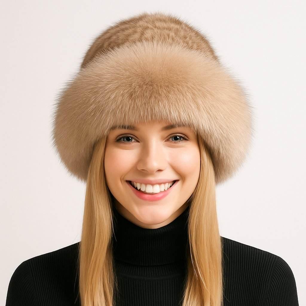 Aurora – Braided Mink & Fox Fur Winter Hat - Jewellar