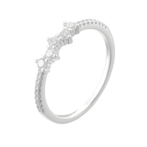 Aurora Shine Ring – S925 sterling silver with micro inlaid zircon stones in white or yellow gold finish
