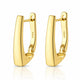 Gold hoop earrings on a white background