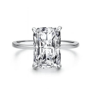 Aurum Prism – 925 Silver Rectangle-Cut Simulated Diamond Ring - Jewellar