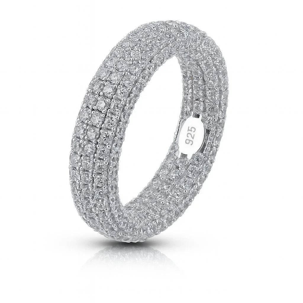 Axis Bold – 925 Silver Micro-Studded Ring - Jewellar