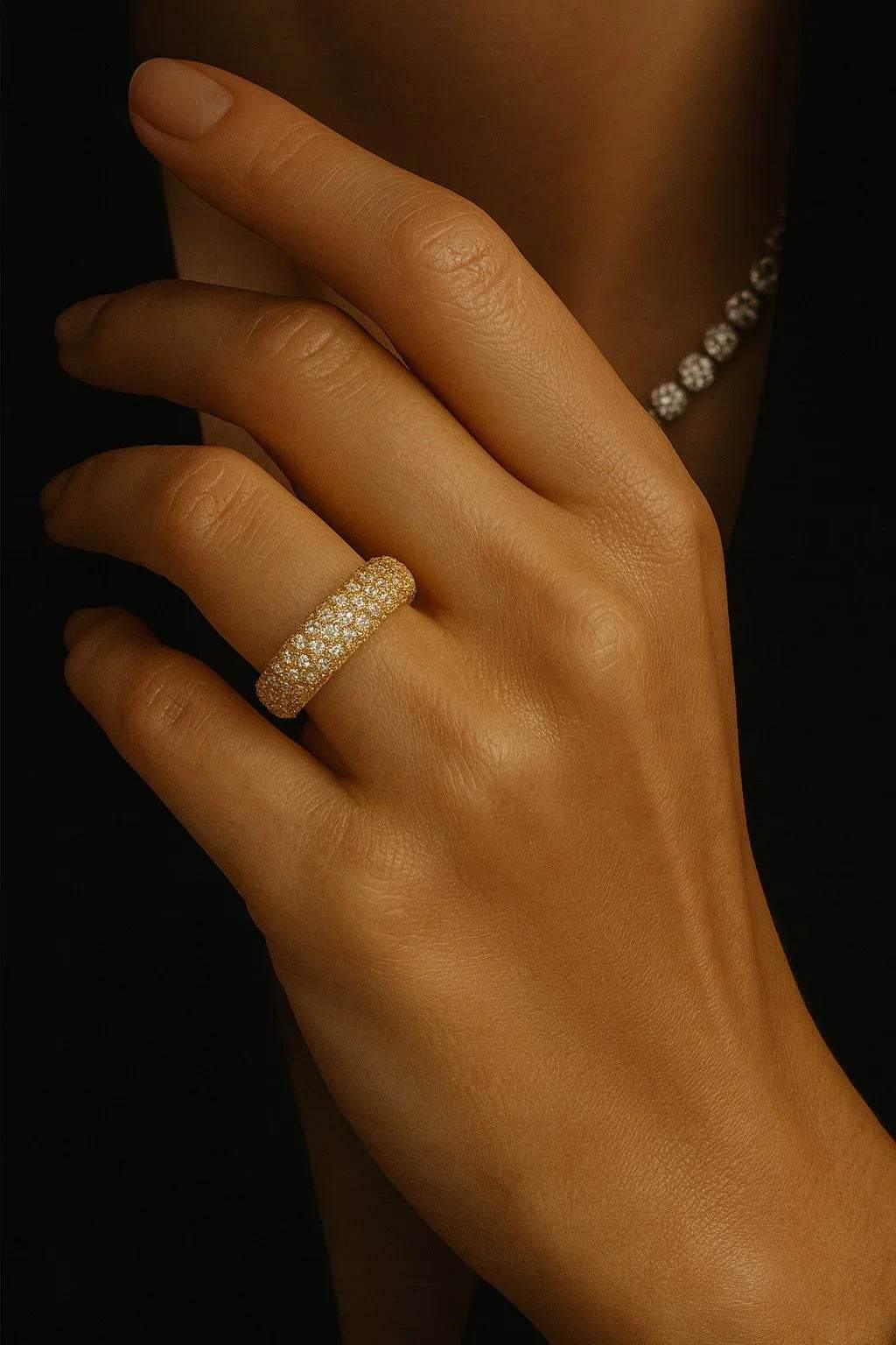 Axis Bold – 925 Silver Micro-Studded Ring - Jewellar