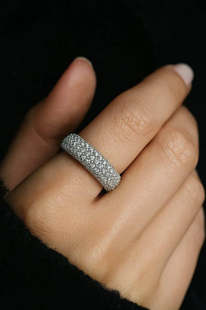 Axis Bold – 925 Silver Micro-Studded Ring - Jewellar