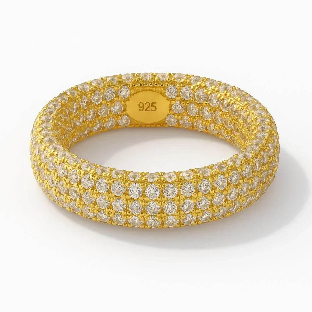 Axis Bold – 925 Silver Micro-Studded Ring - Jewellar