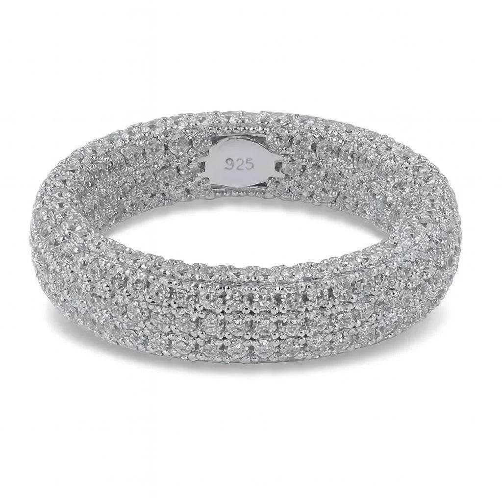 Axis Bold – 925 Silver Micro-Studded Ring - Jewellar
