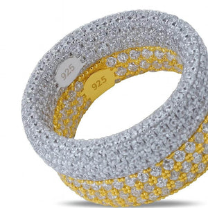 Axis Bold – 925 Silver Micro-Studded Ring - Jewellar